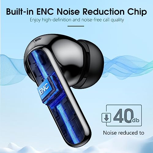 Bluetooth Earbuds with LED Display, Deep Bass Stereo