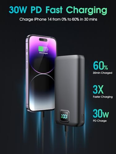 40000mAh PD Power Bank with Quick Charging and LED Display
