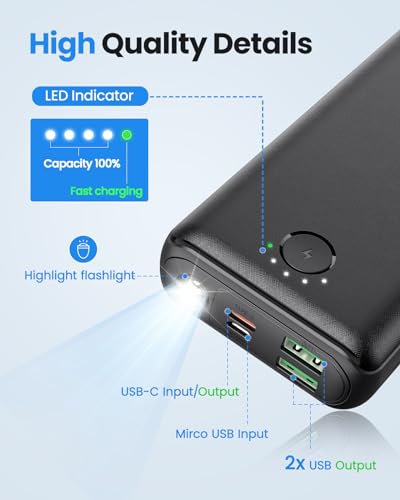 30000mAh Portable Charger Power Bank - USB C Fast Charging