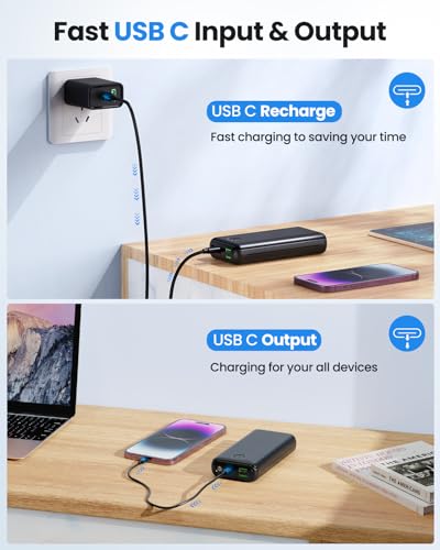30000mAh Portable Charger Power Bank - USB C Fast Charging