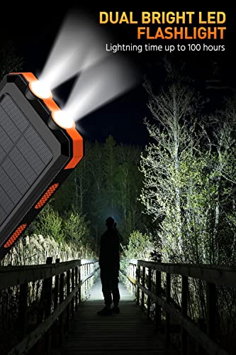 Mregb Power Bank, Solar Charger, 36800mAh - Deep Orange