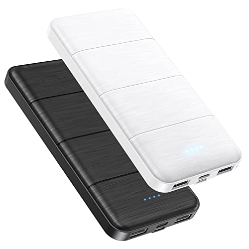 Dual USB Portable Charger Power Bank - 15000mAh 2 Pack