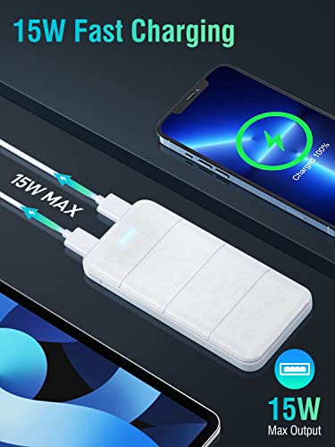 Dual USB Portable Charger Power Bank - 15000mAh 2 Pack