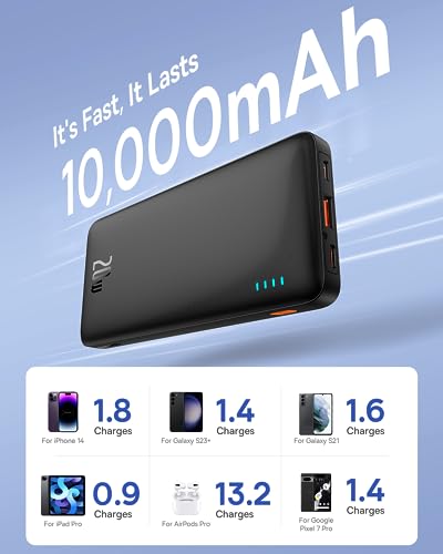 Baseus Portable Charger, 20W PD QC Power Bank