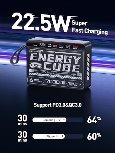 70000mAh Power Bank with PD 3.0 Fast Charging