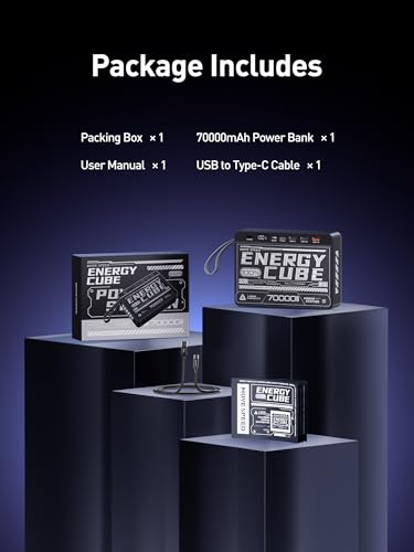 70000mAh Power Bank with PD 3.0 Fast Charging