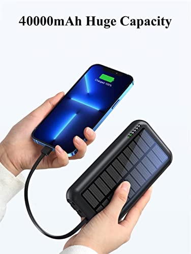 Powerful Solar Power Bank - 40000mAh, 3 Outputs