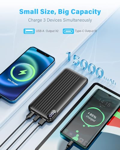 Portable Charger with Fast Charging for iPhone and Galaxy