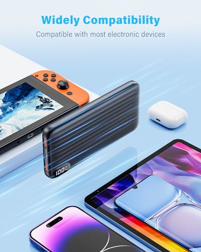 Portable Charger with Fast Charging for iPhone and Galaxy
