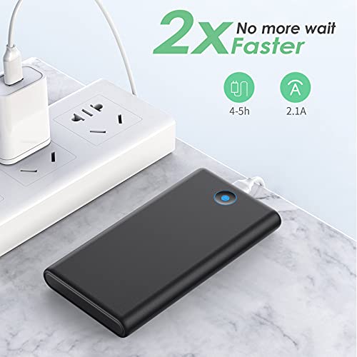 FOCHEW Portable Charger - Dual USB Output, Ultra Slim