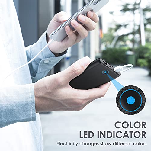 FOCHEW Portable Charger - Dual USB Output, Ultra Slim