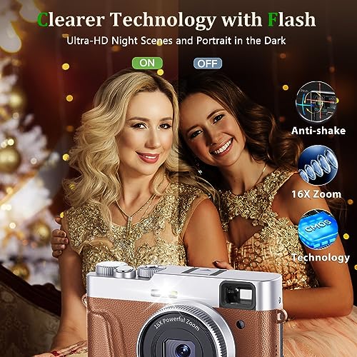 4K Digital Camera with Autofocus, 48MP, Compact Travel