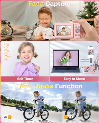 Nsoela Kids Camera, 16X Zoom, Compact Travel Gift