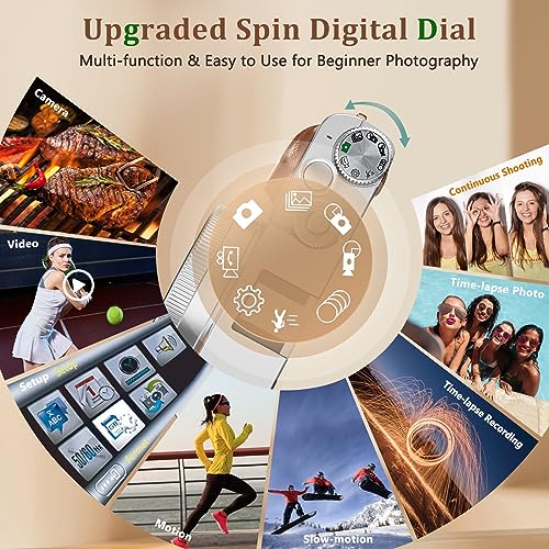 4K Digital Camera with Autofocus, 48MP, Compact Travel