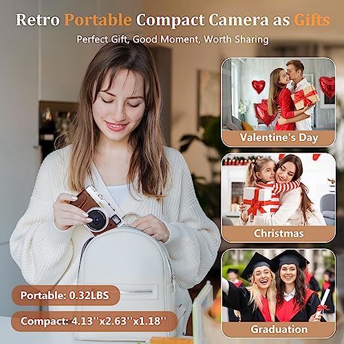 4K Digital Camera with Autofocus, 48MP, Compact Travel