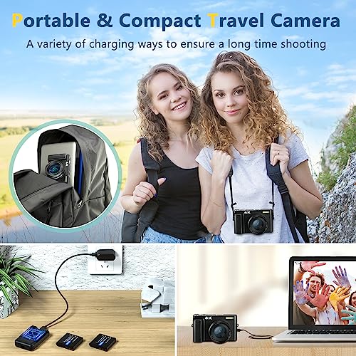 Compact 16X Zoom Vlogging Camera for Travel