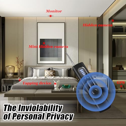 Wireless Hidden Camera & GPS Detector, 5-Sensitivity Privacy Scanner