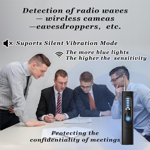 Wireless Hidden Camera & GPS Detector, 5-Sensitivity Privacy Scanner