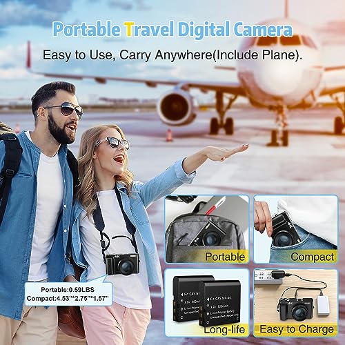 Compact 4K Camera for Travel Photography and Vlogging