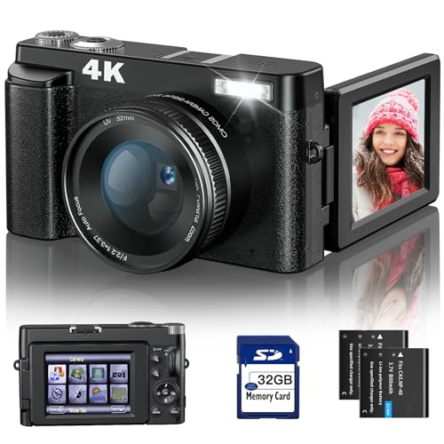 Compact 4K Camera with Autofocus and Anti-Shake