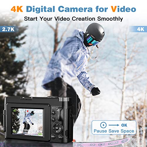 Compact 4K Camera with Autofocus and Anti-Shake