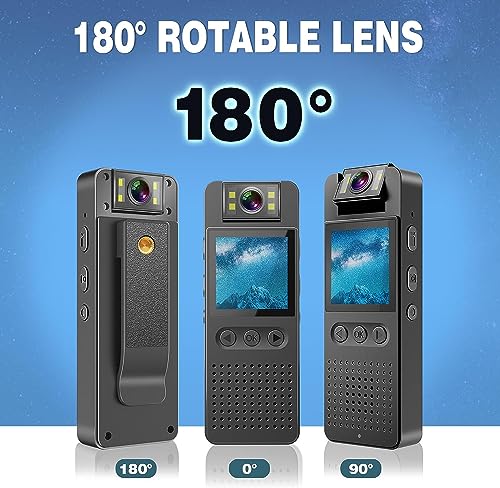 1080P HD Body Camera with Night Vision - 7HR Battery