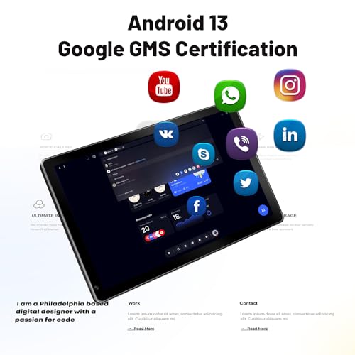 10.1" Octa-Core Android Tablet, 8+128GB, Dual Cameras, Google Certified