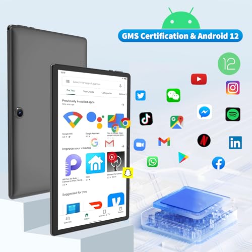 10 Inch Android 12 Tablet + Accessories (Pink)