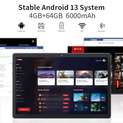 WXUNJA Android 13 Tablets, 10.1 Inch Tablet