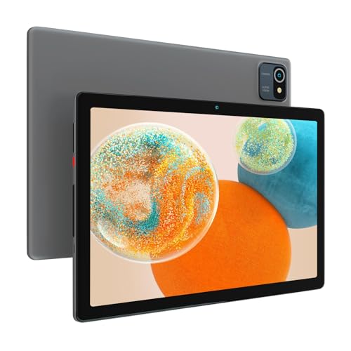 Mouikei 10 inch Android Tablet, Quad-Core, 6GB+64GB+128GB, Gray