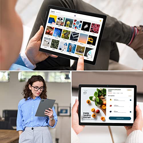 Mouikei 10 inch Android Tablet, Quad-Core, 6GB+64GB+128GB, Gray