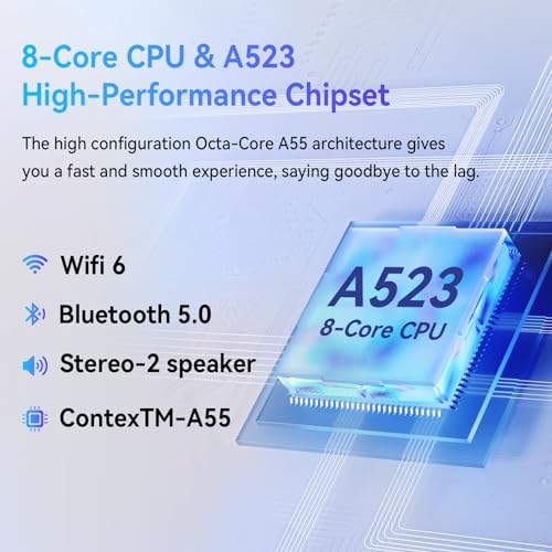 Octa-Core Android Tablet, 10" with WiFi, Bluetooth, Dual Camera (Black)