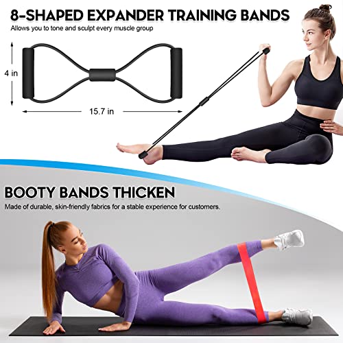 17pcs Resistance Bands Set for Fitness Workout