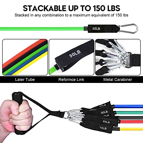 17pcs Resistance Bands Set for Fitness Workout