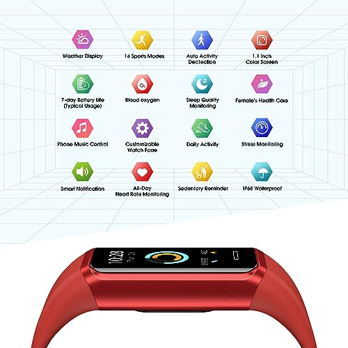 LIVIKEY Fitness Tracker with Heart Rate and Sleep Monitoring