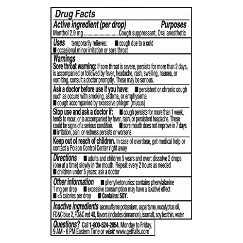 Cherry Sugar Free Cough Drops – 24 Drops