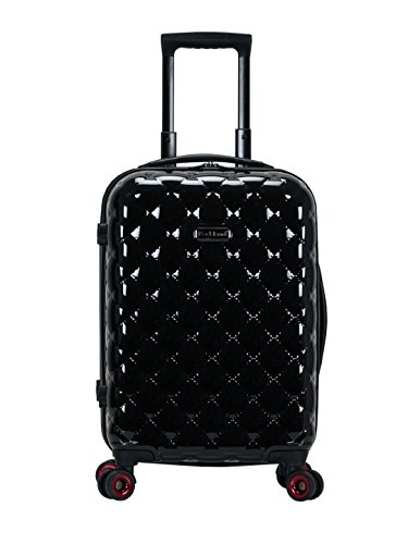 Rockland Quilt Hardside Spinner Luggage Set (Black, 3-Piece)