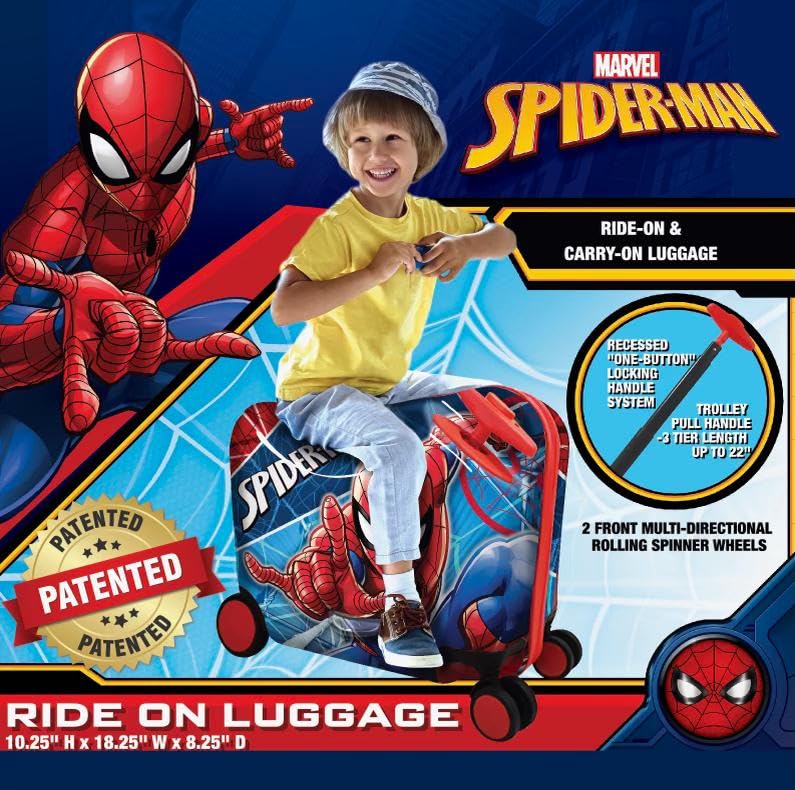 Spiderman Ride on Suitcase for Kids, 18
