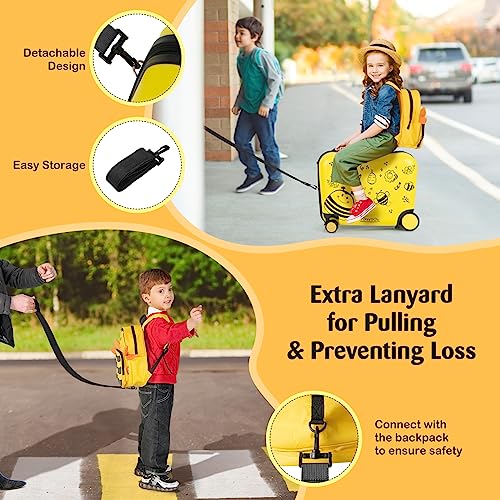 Goplus Kids Luggage Set with Backpack and Wheels