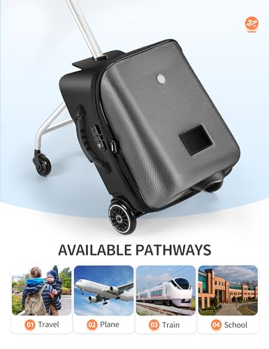 20" Rengue Spinner Luggage w/ Removable Stroller - Black