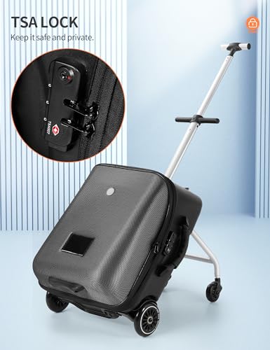 20" Rengue Spinner Luggage w/ Removable Stroller - Black