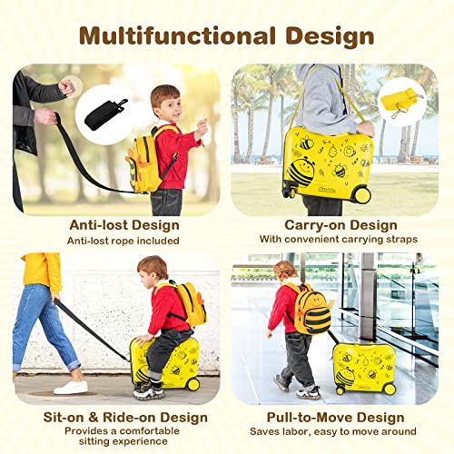 2pc Kids Luggage Set - Cute Bee