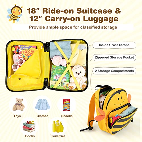 2pc Kids Luggage Set - Cute Bee
