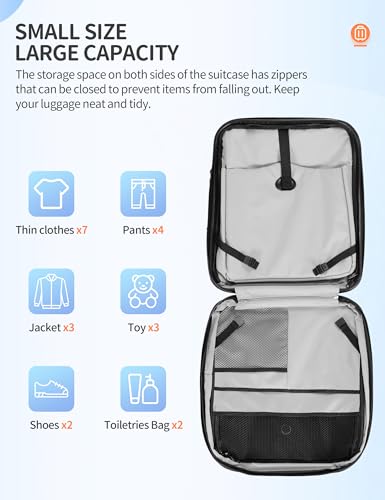 20" Rengue Spinner Luggage w/ Removable Stroller - Black