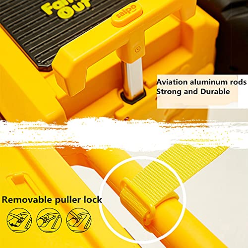 PUQU Monster Truck Kids Travel Suitcase (Yellow)