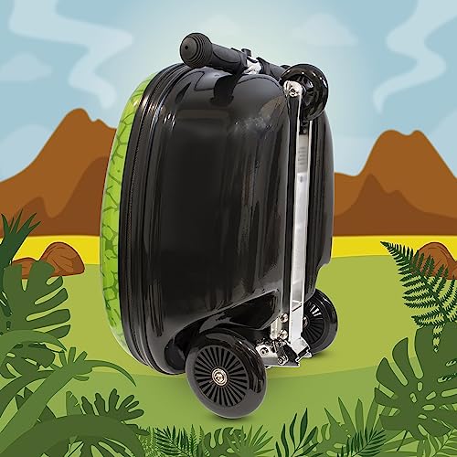 Darwin the Dino Suitcase - Lightweight Folding Kids Luggage