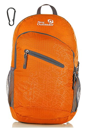 Orange Outlander Lightweight Travel Hiking Backpack