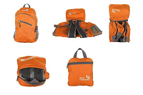 Orange Outlander Lightweight Travel Hiking Backpack