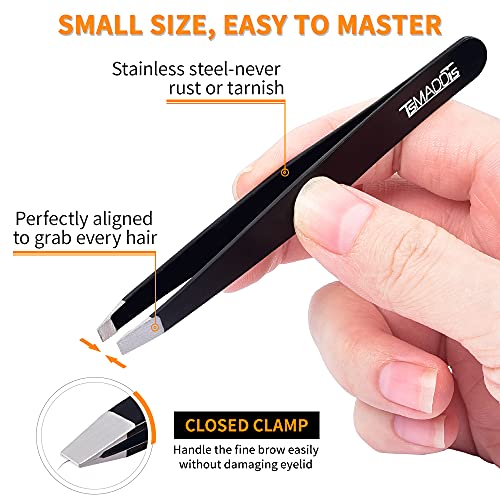 Precision Tweezers and Curved Scissors Set with Travel Case