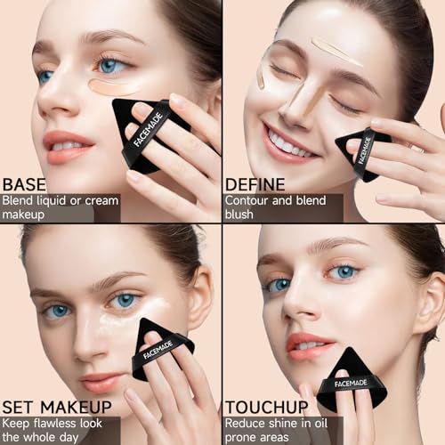 6-Piece Face Powder Puff Set + Travel Case